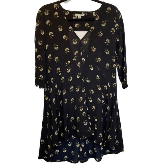 Amuse Society Talis Black Floral Print Swing Dress Size Extra Small - Picture 4 of 16
